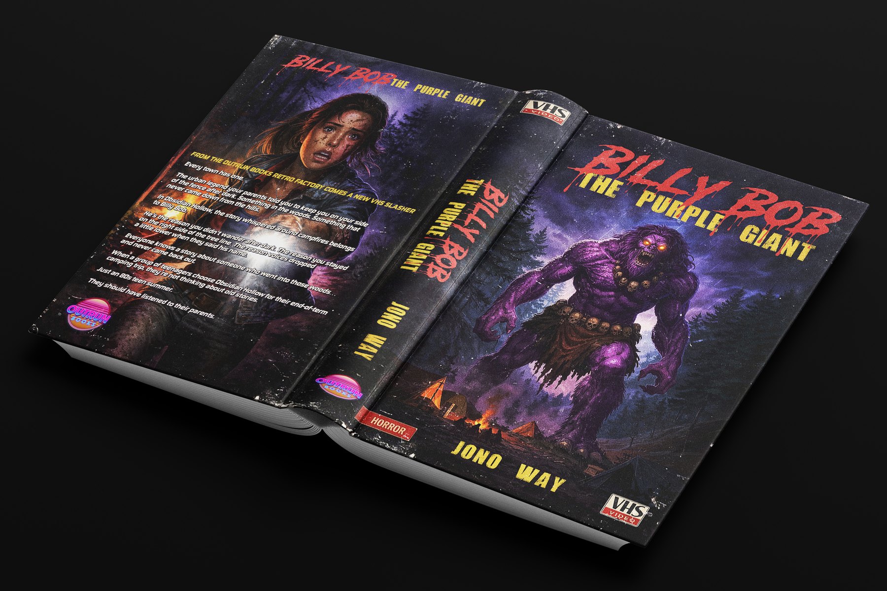 Billy Bob: The Purple Giant hardback cover spread, front and back